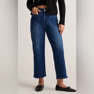 Bella Stretch Patch Pocket Wide Leg Jeans